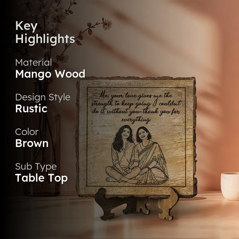 Strength To Keep Going Wood Showpiece - Square media 2