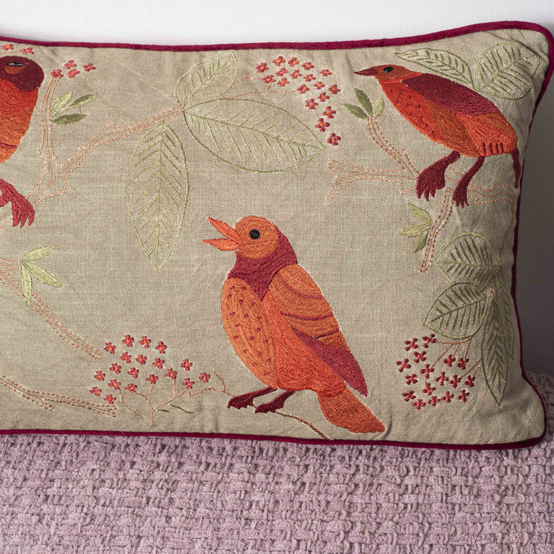 Avian Harmony Cotton Cushion Cover media 3