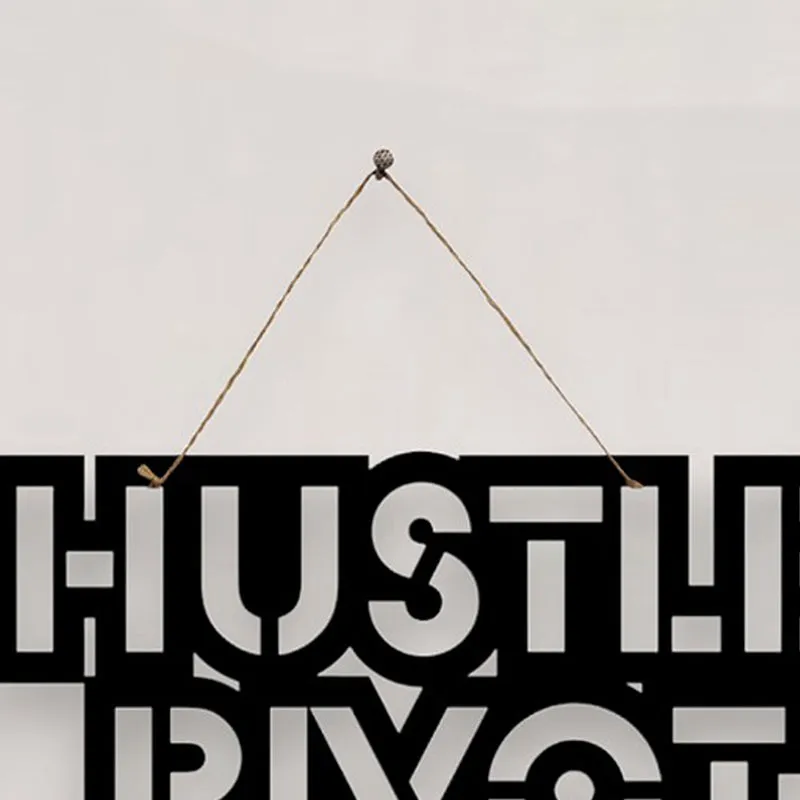 Hustle Pivot Repeat Mild Steel Wall Accent media 4