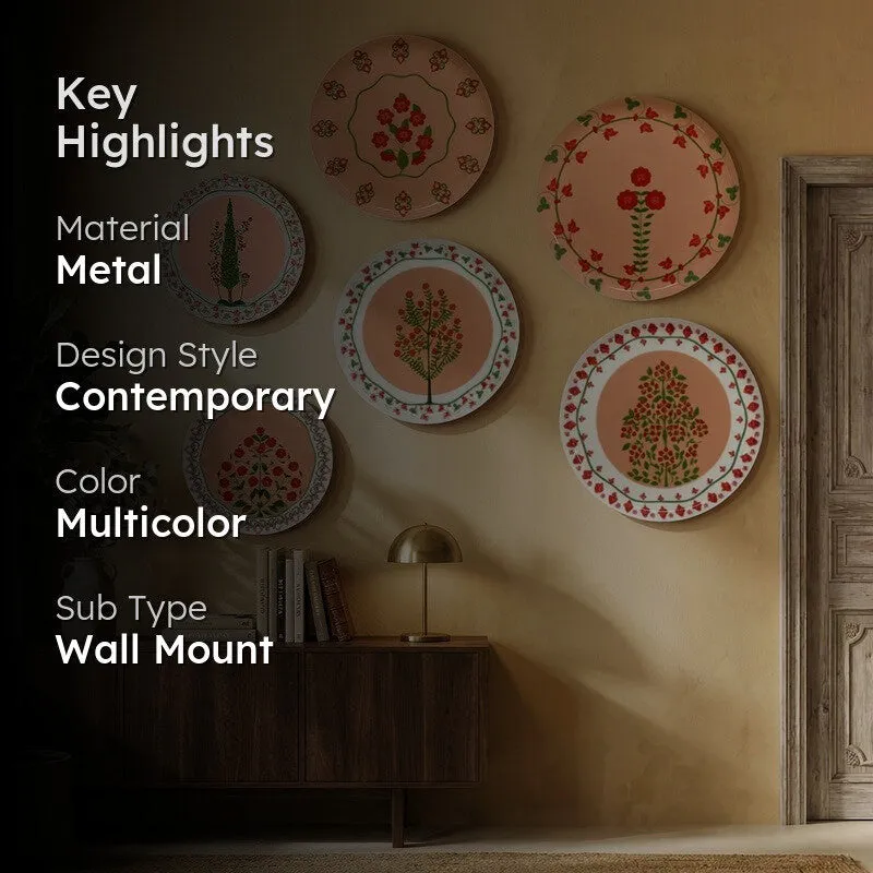 Botanical Royale Metal Wall Plates - Set Of Six media 2