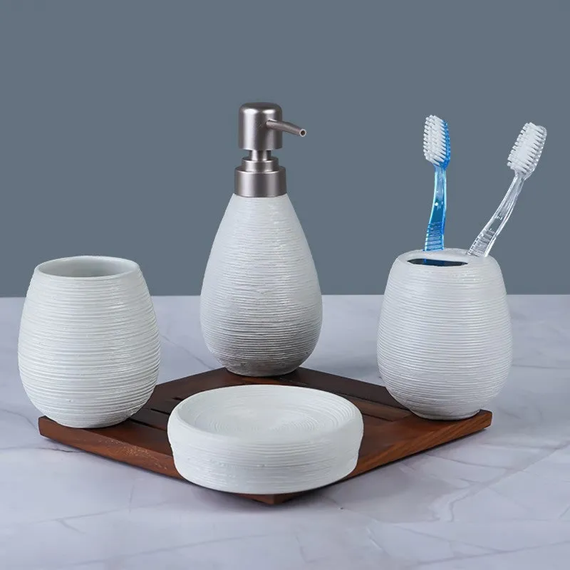BathEssence Ceramic Bathroom Set - Four Piece Set media 3