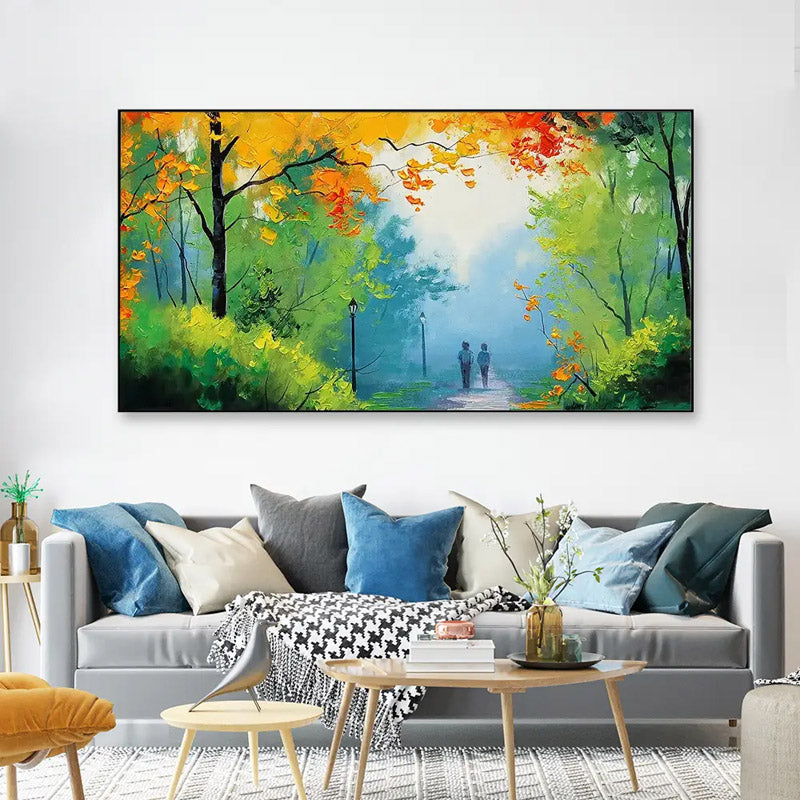 Autumn Walk Canvas Wall Painting