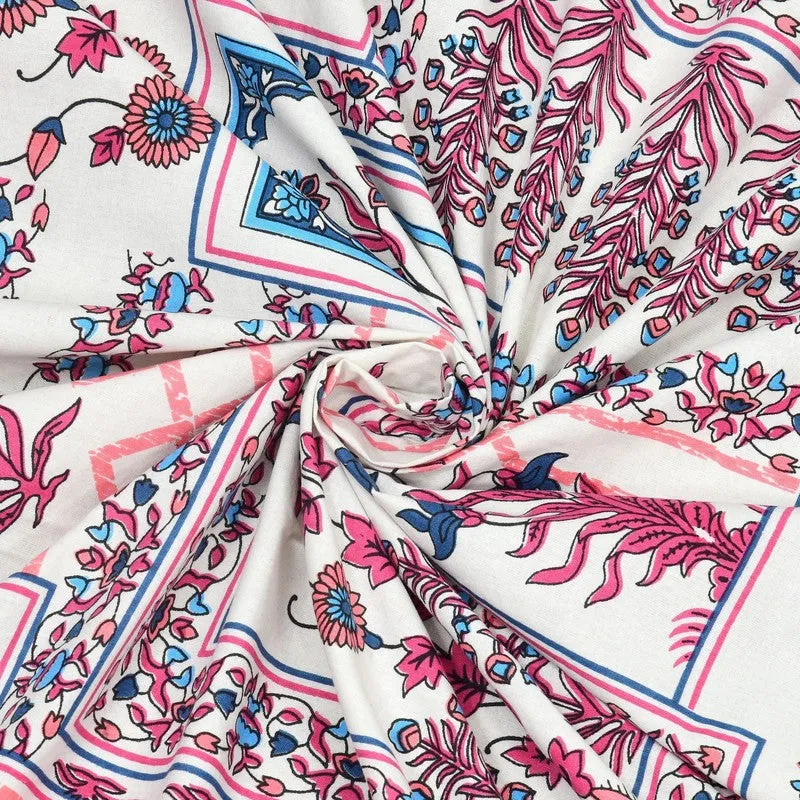 Desiio Cotton Bedsheet (Pink,Blue) - 240 TC media 5