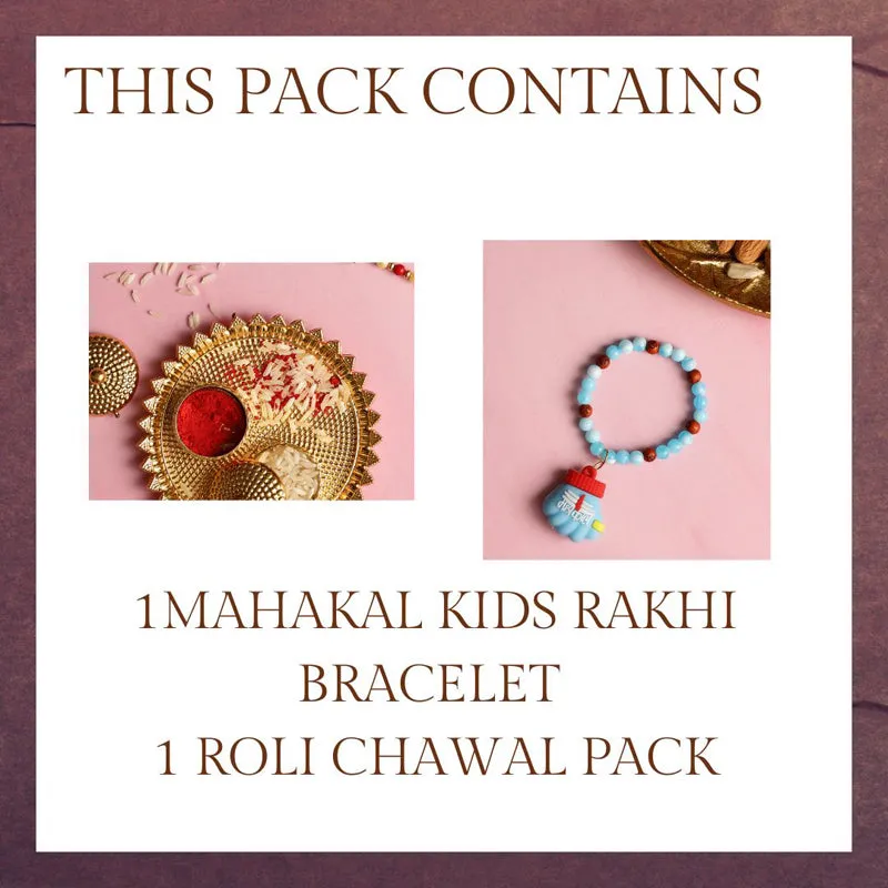 Mahakal Rakhi with Roli Chawal - Two Piece Set media 4