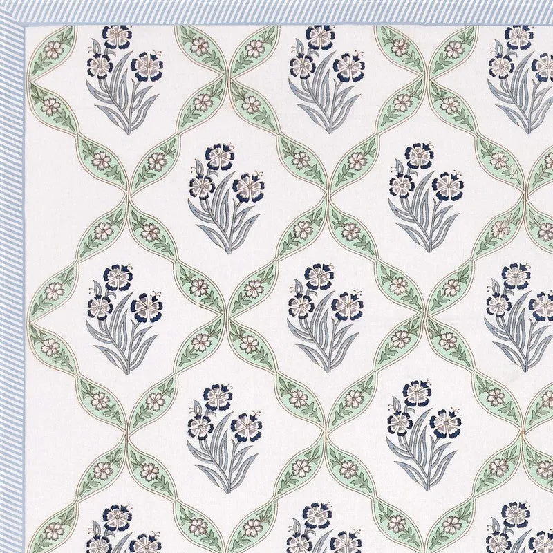 Eleganza Cotton Table Cover - Teal,Green media 6