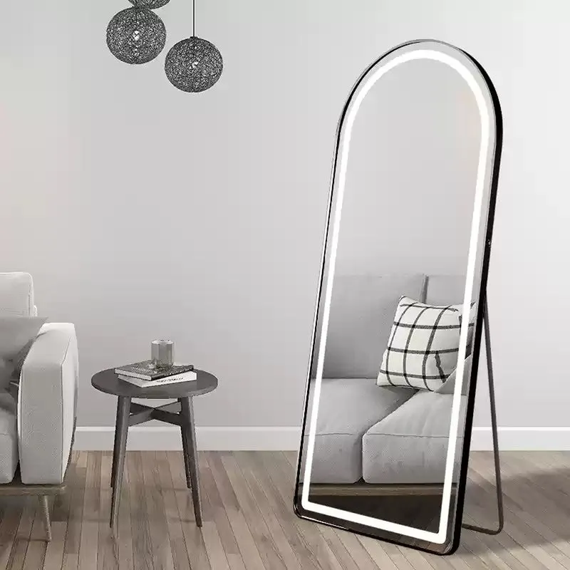 Lumina Arch Floor Mirror - Black media 4