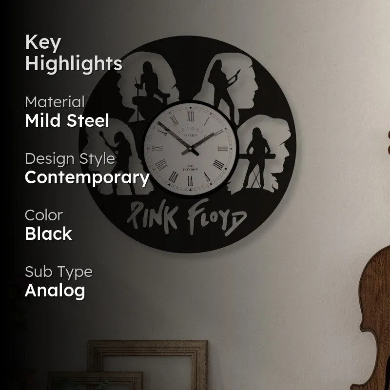 Pink Floyd Steel Analog Wall Clock - Black media 2