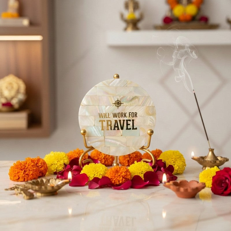 Voyage Muse Marble Showpiece With Stand