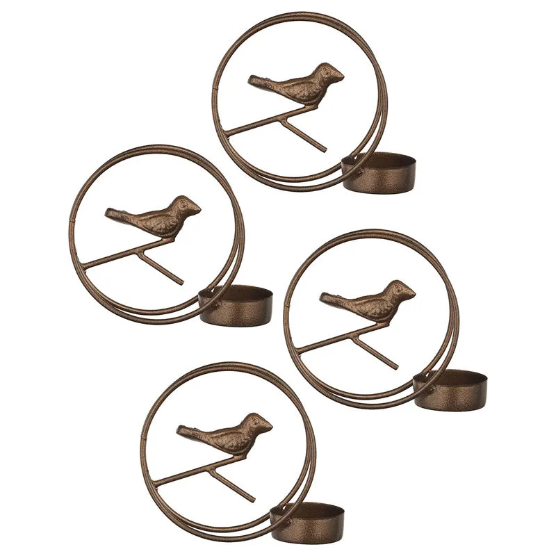 Alaiza Chirp Tealight Candle Holder (Copper) - Set Of Four media 5