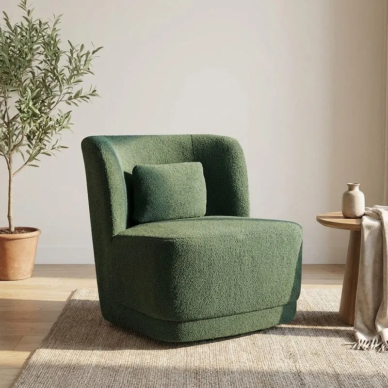 Urbano Neem Wood Accent Chair - Green media 1