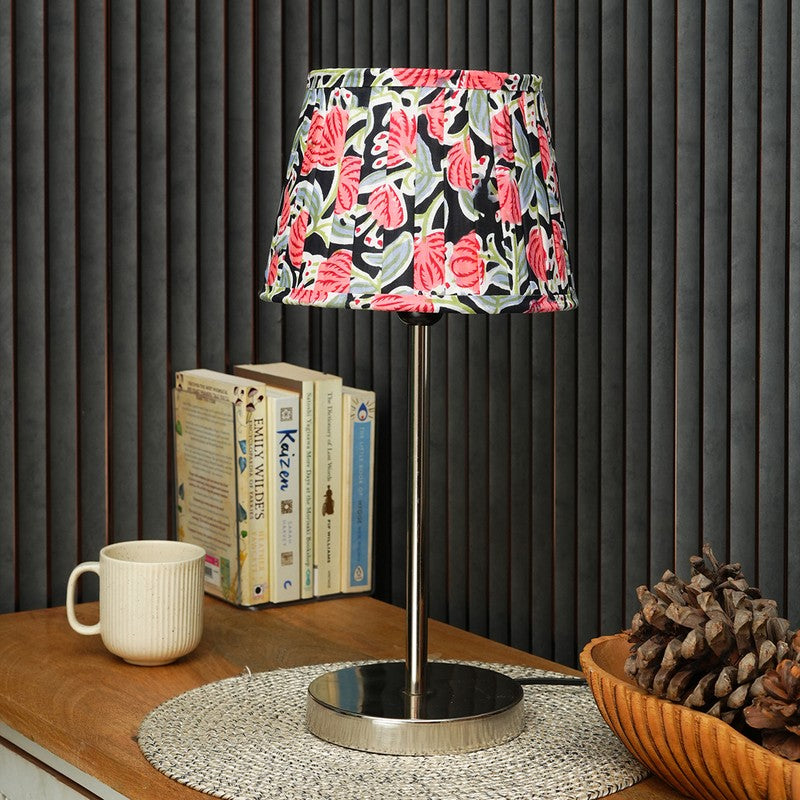 Tropical Bloom Metal Base Cotton Table Lamp - Multicolor media 3