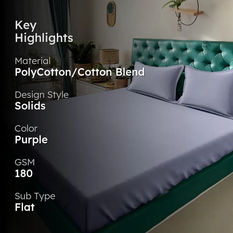 Ress Bedsheet (Light Purple) - 180 GSM media 2
