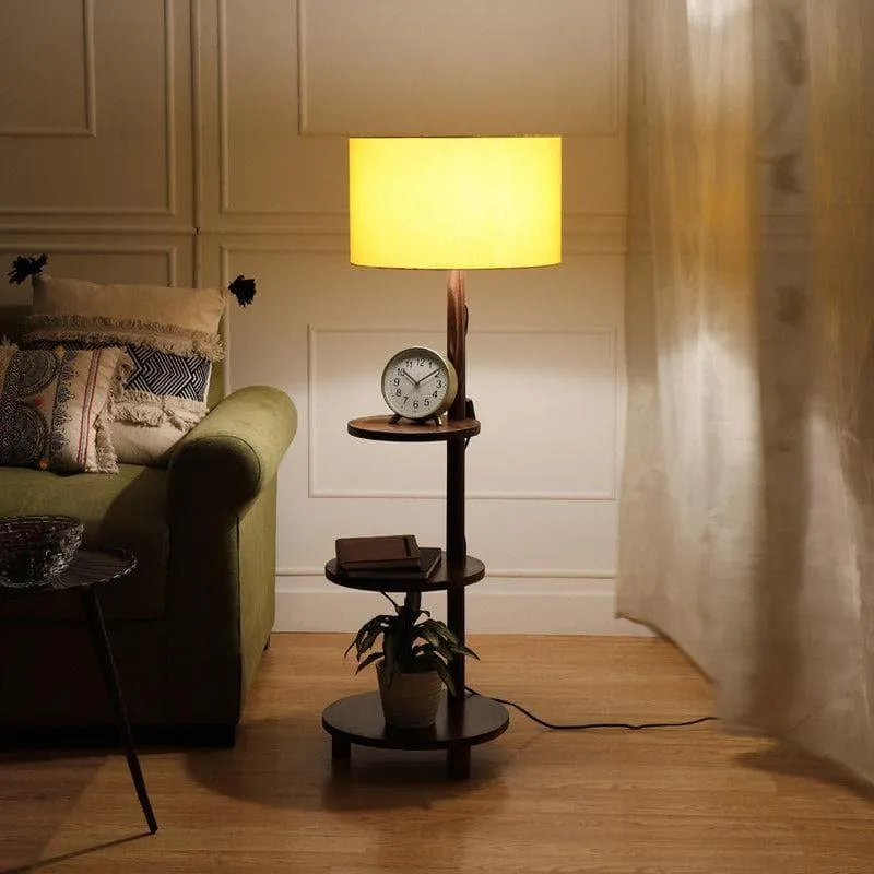 Citrine Runa Floor Lamp With Shelf media 1