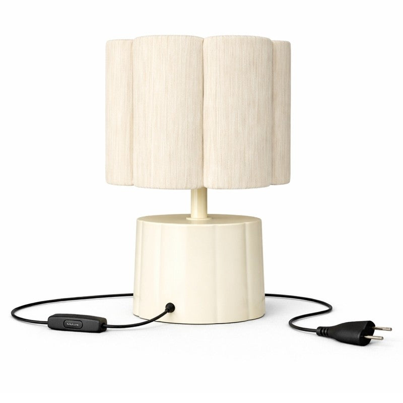 Rowan Designer Cotton Table Lamp - White media 4