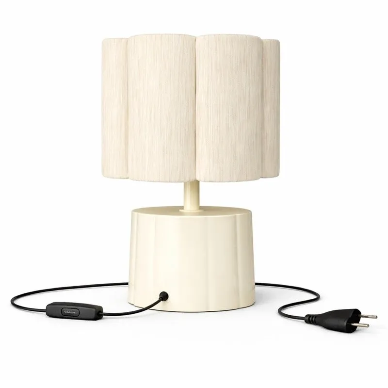 Rowan Designer Cotton Table Lamp - White media 4