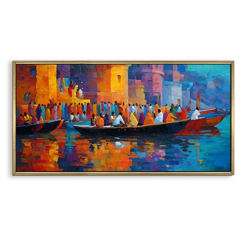 Silent Oars on Sacred Waters Wall Art media 4