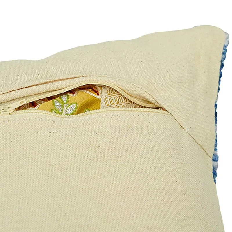 PetalReverie Cushion Cover (Blue) - Set Of Five media 7