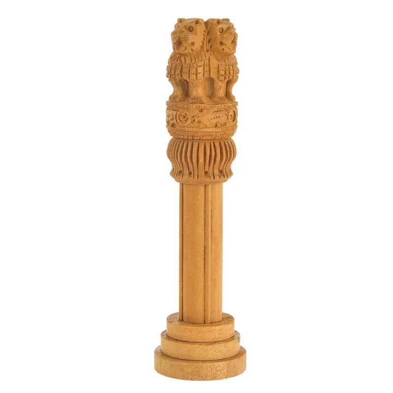 The Pillars Of Ashoka Lacquered Wood Show Piece media 4