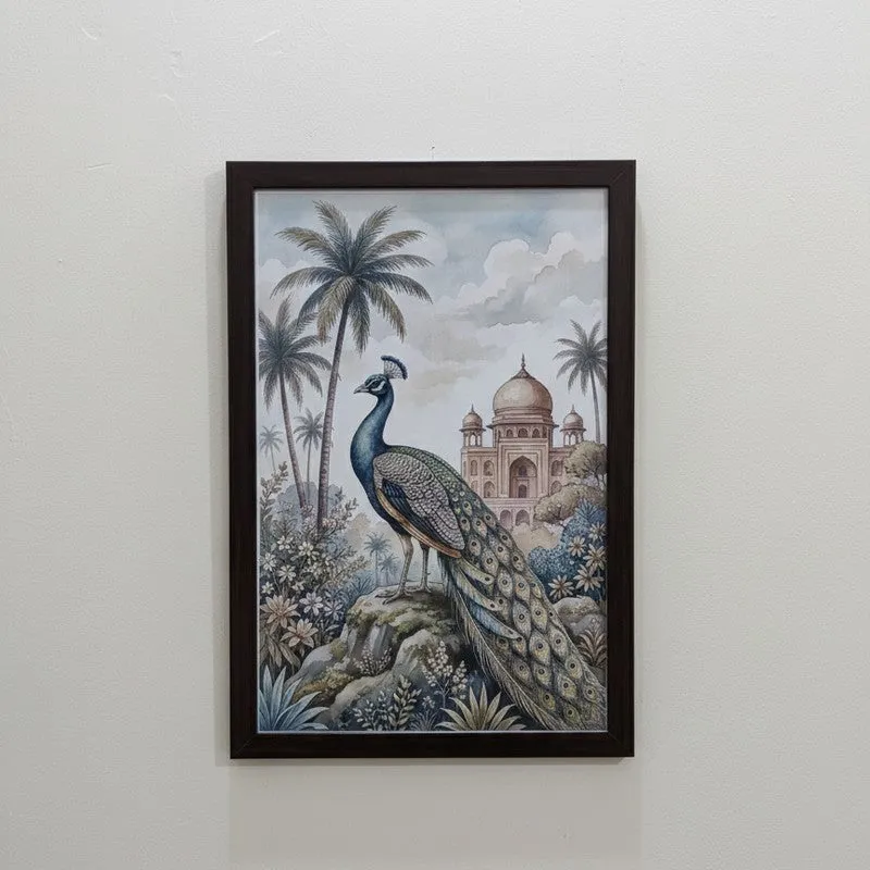 Mughal Inspired Arch Wall Painting With Frame - Set Of Two media 5