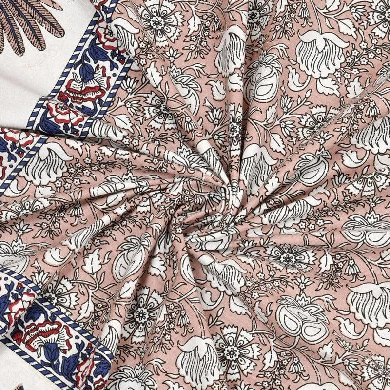 Kanishka Printed Cotton Bedsheet (Brown) - 140 TC media 5