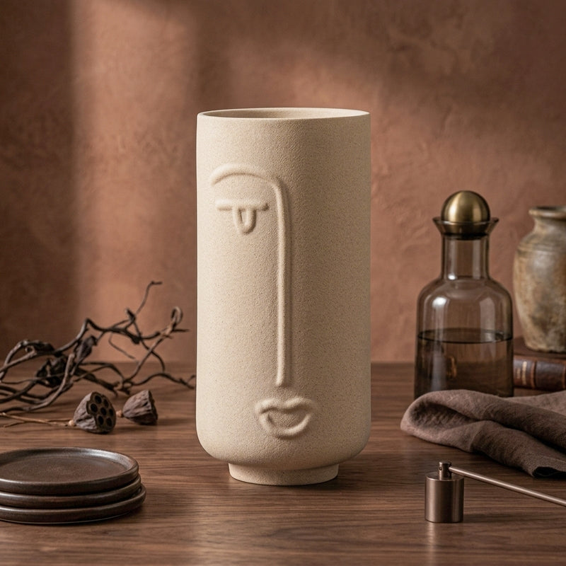 Ada Face Vase - Beige media 4
