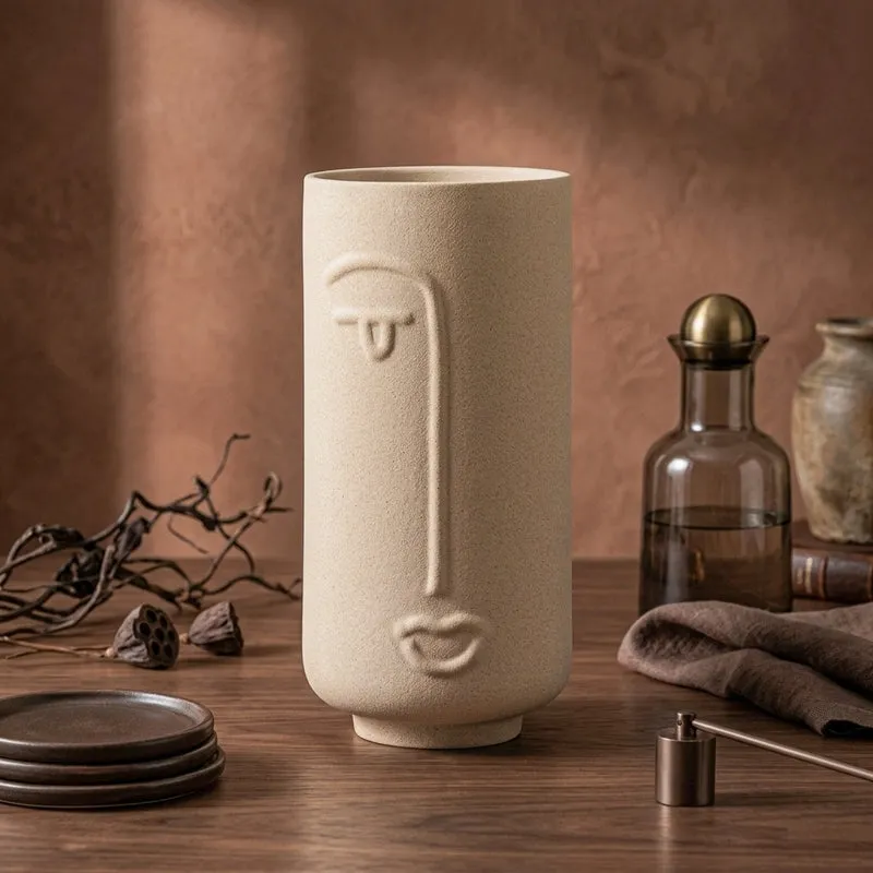 Ada Face Vase - Beige media 4