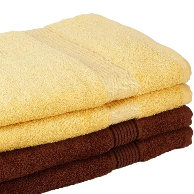 Bodil Bath Towel (Yellow & Brown) - Set Of Four media 3