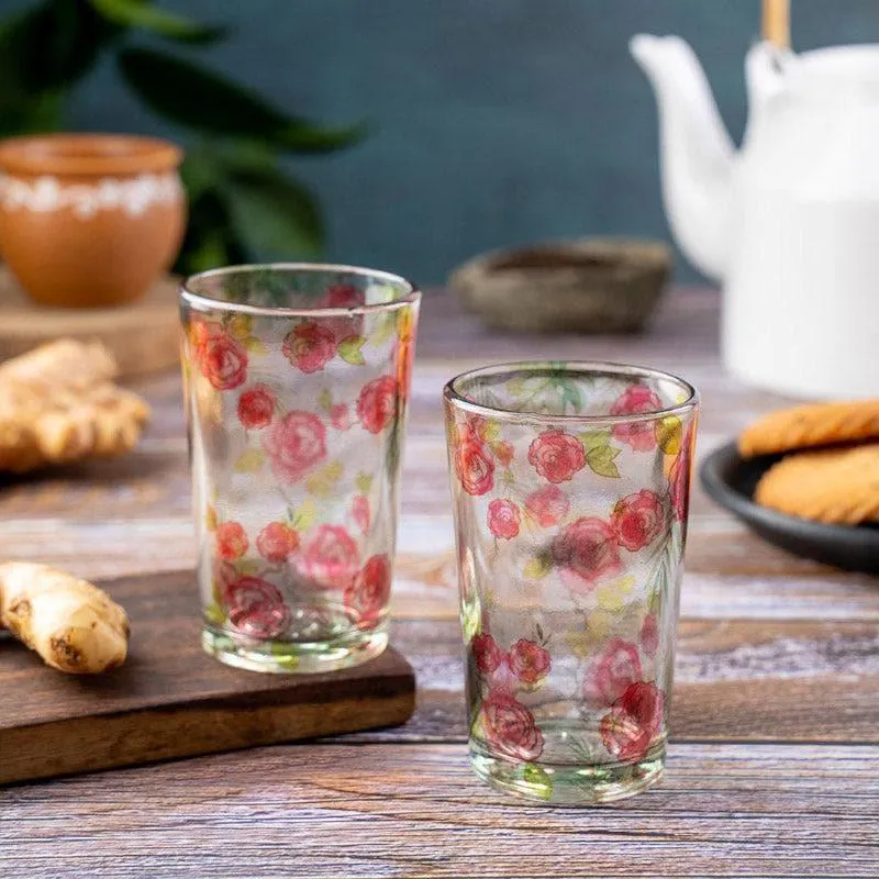 Misty Morning Roses Chai Glass - Set of Two media 3