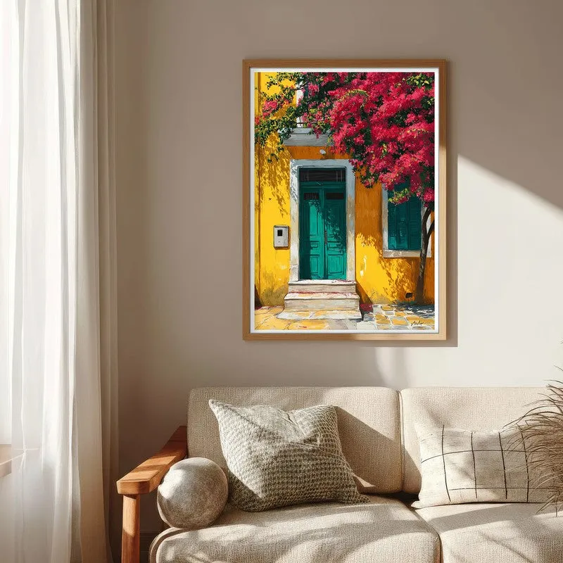 Garden Escape Canvas Wall Painting - Brown Frame media 6