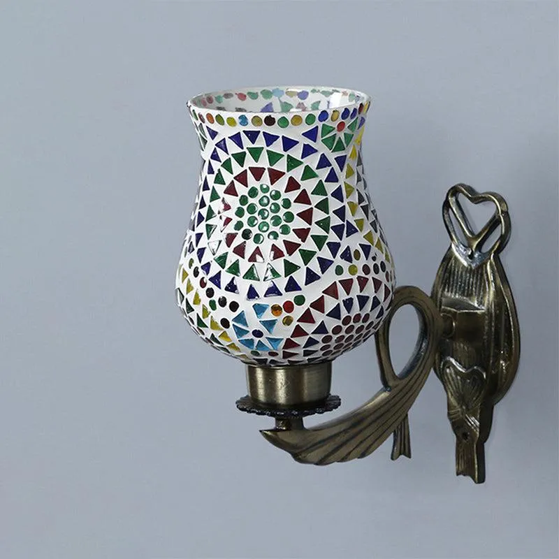 Mandala Love Gleam Mosaic Glass Wall Lamp media 3