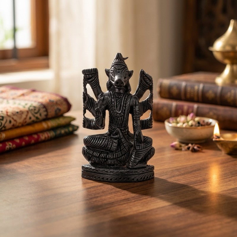 Varahi Devi Divine Ebony Wood Idol