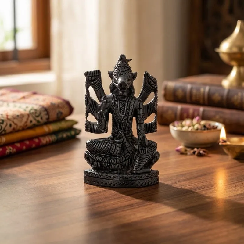 Varahi Devi Divine Ebony Wood Idol media 1