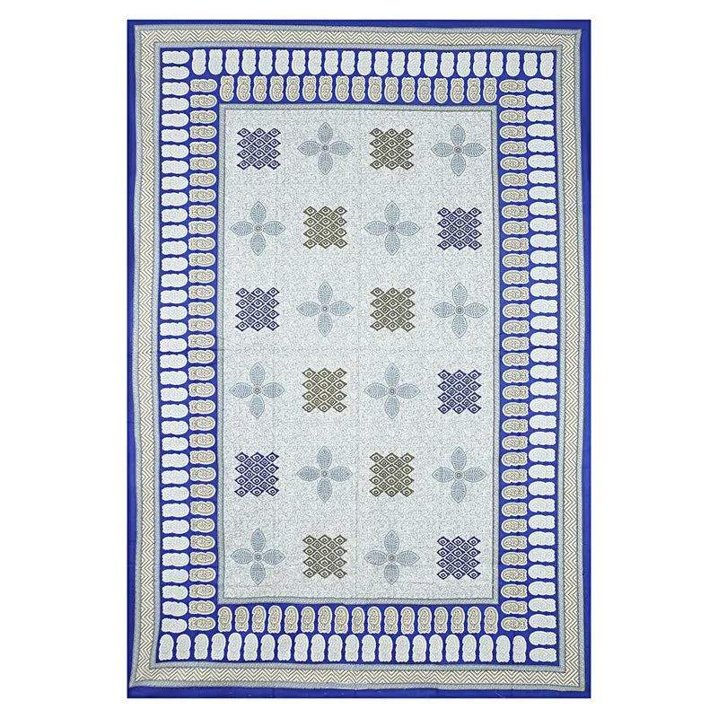 Jonaki Printed Diwan Set (Blue) - Six Piece Set media 4