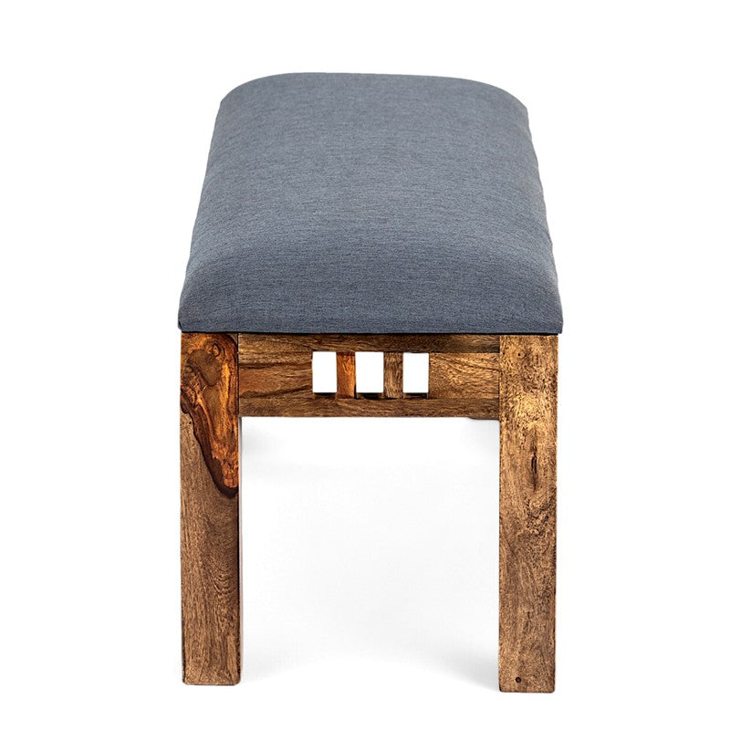 Cervon Sheesham Wooden Bench - Grey media 3