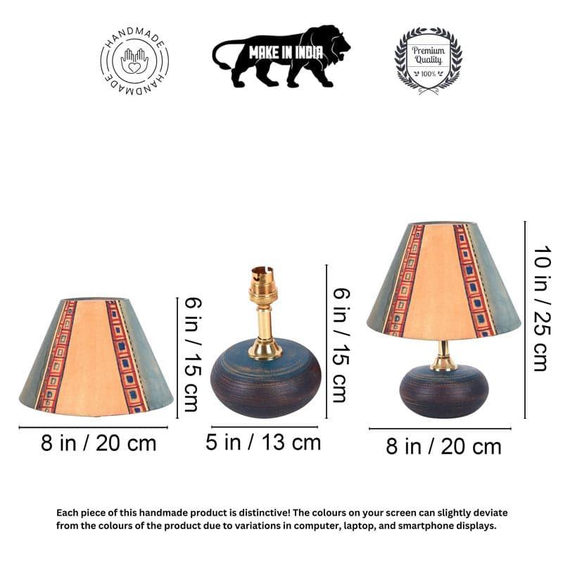 Donovan Wooden & Terracotta Table Lamp - Multicolor media 6