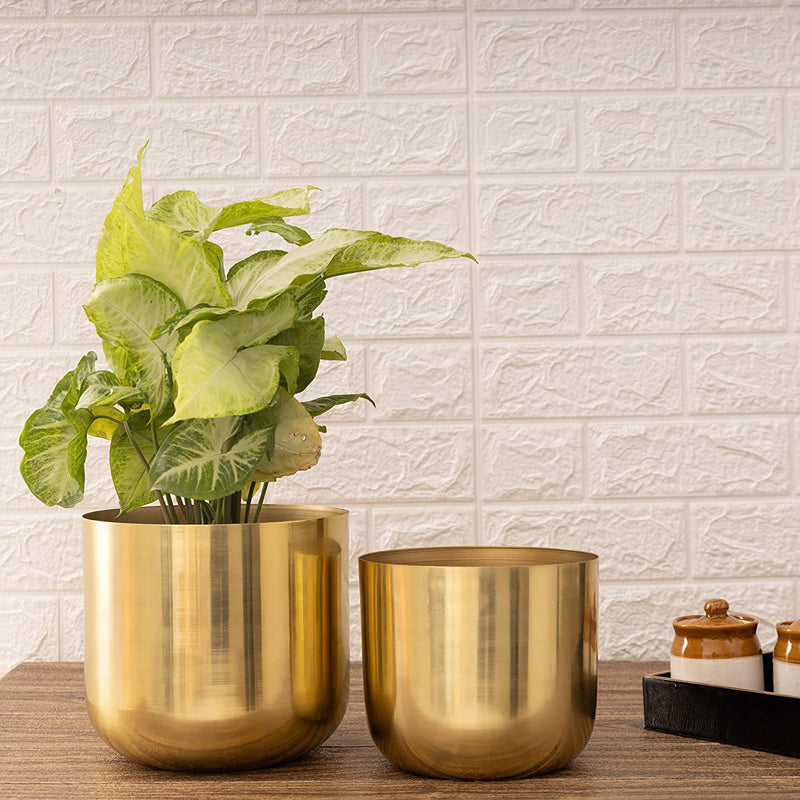 Luxe Glow Planter (Gold) - Set Of Two media 3