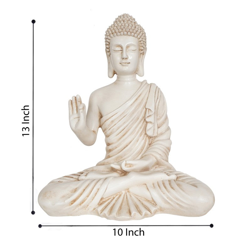 Peaceful Meditating Resin Buddha Idol media 11