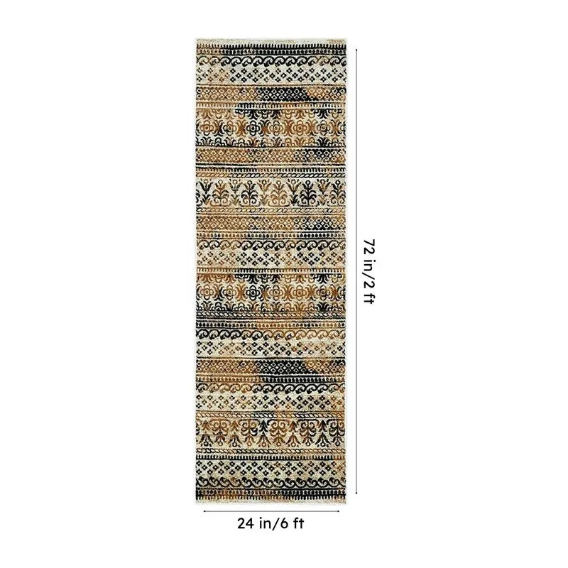 Driva Ethnic Nylon Runner Rug - Beige & Blue media 7