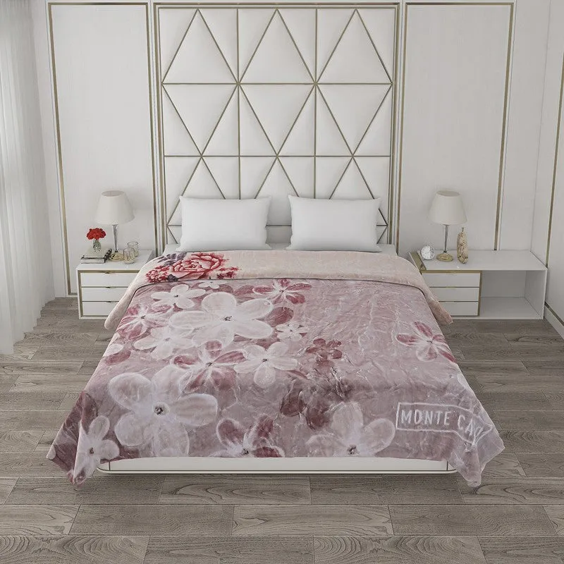 Monte Carlo Blush Blossom Reversible Blanket - 850 GSM media 1