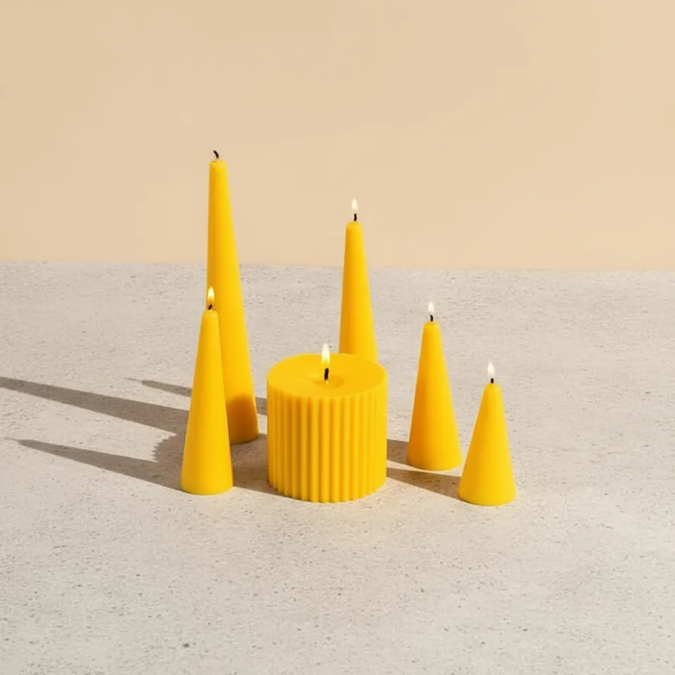 Infinity Set of 6 Banana Yellow Candles - Fte Tropical Scented media 1