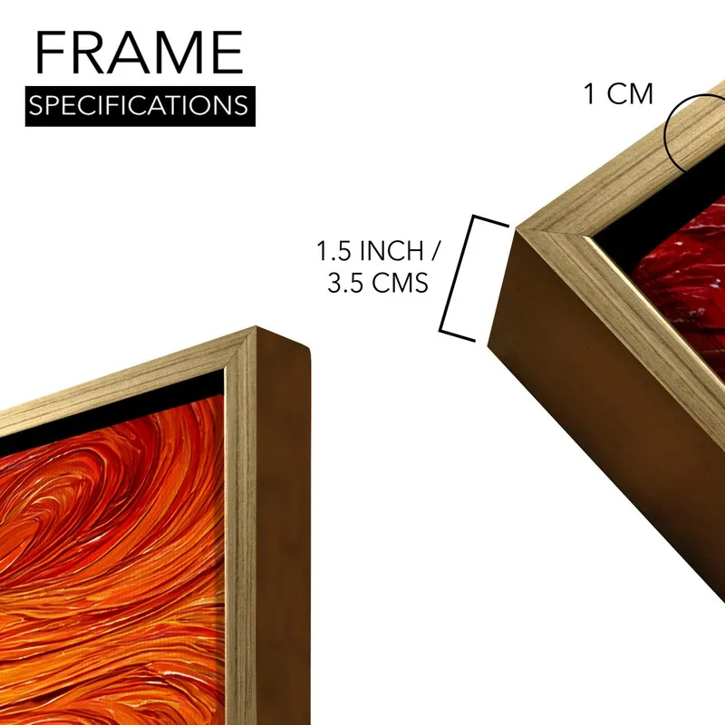 Crimson Horizon Canvas Wall Painting With Frame media 8