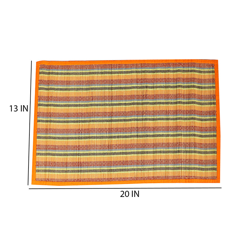 Chequered Zen Bamboo Kitchen Linen Set (Orange) - Thirteen Piece Set media 5