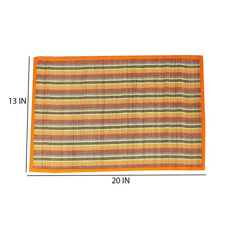 Chequered Zen Bamboo Kitchen Linen Set (Orange) - Thirteen Piece Set media 5