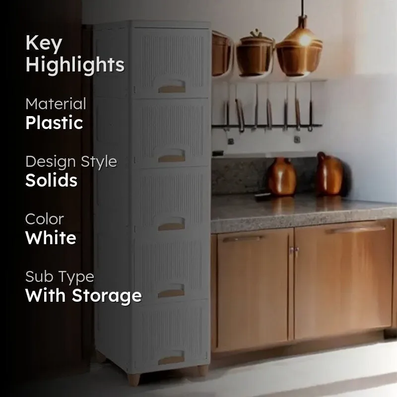 Amara Five-Tier Multipurpose Storage Organizer - Elegant White media 2