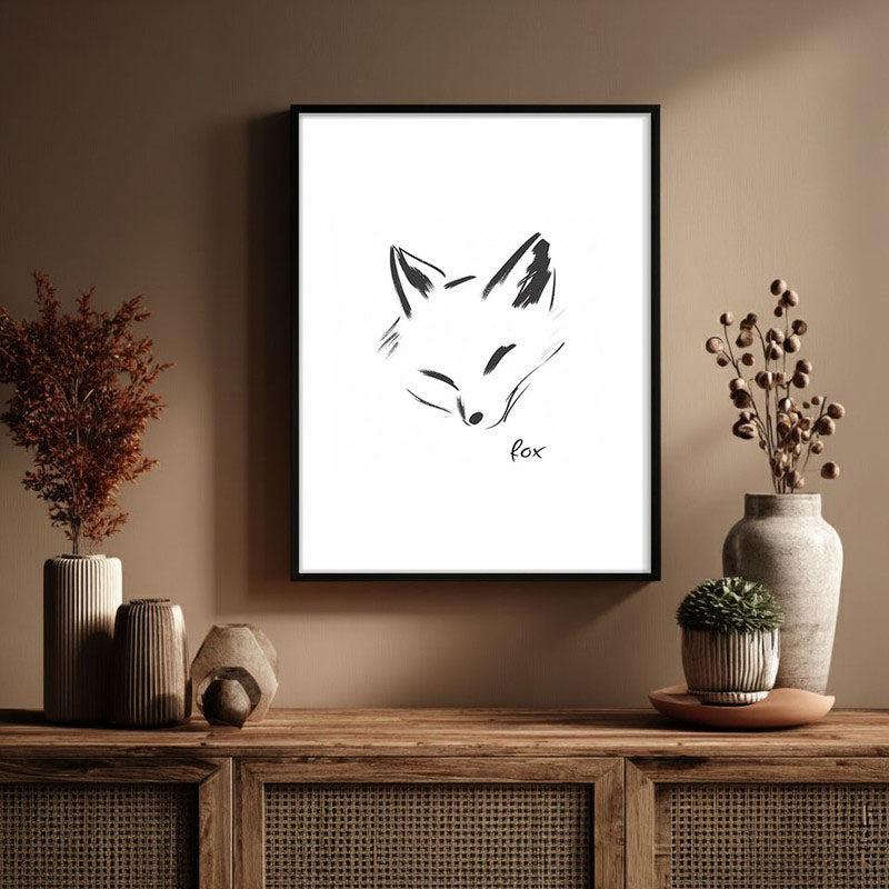 Fox Novo Archival Canvas Wall Art - Black Frame media 3