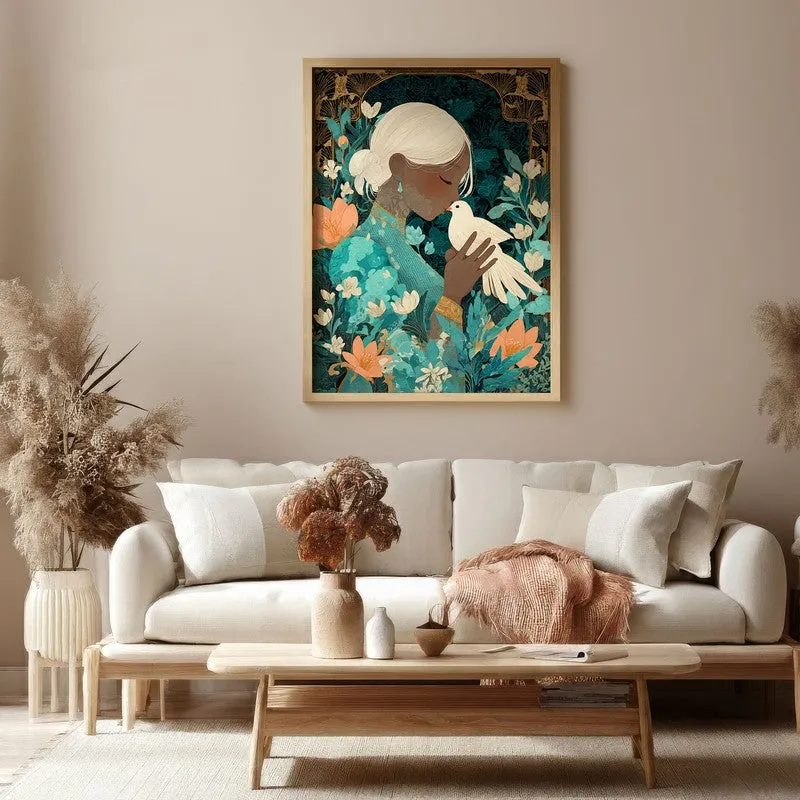 Miraye Canvas Wall Painting With Brown Frame media 4