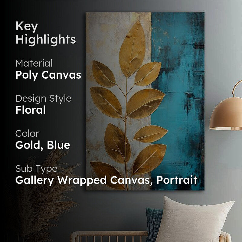 Leaves of Light Poly Canvas Wall Painting media 2