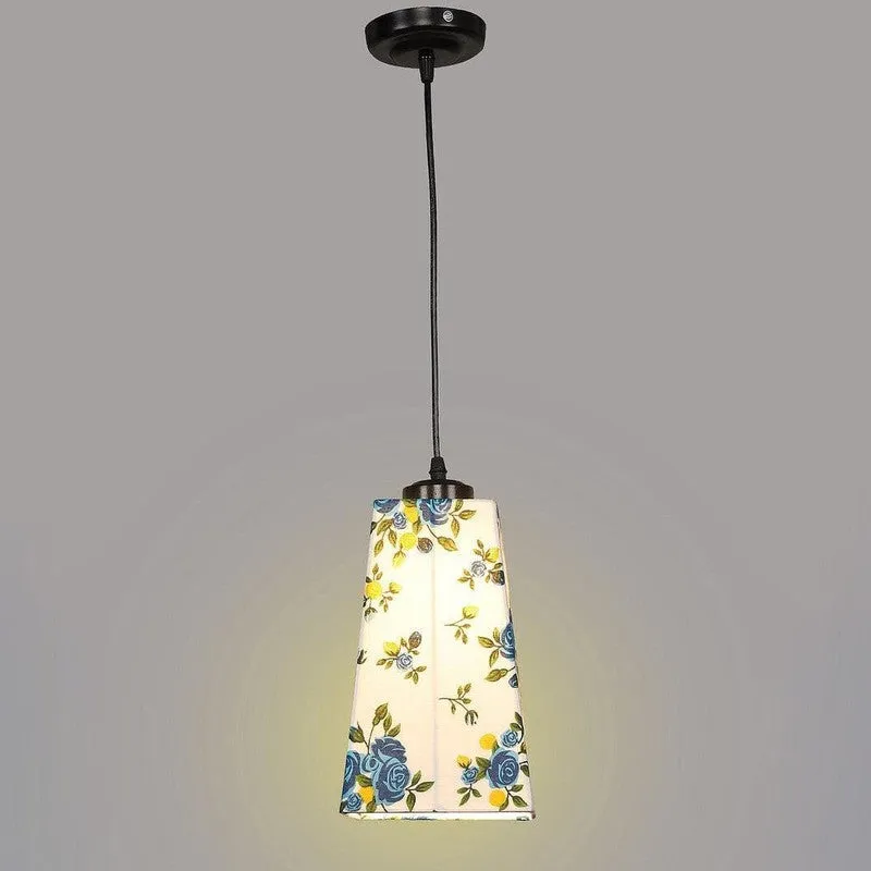 Floral Glow Fabric Ceiling Lamp media 3