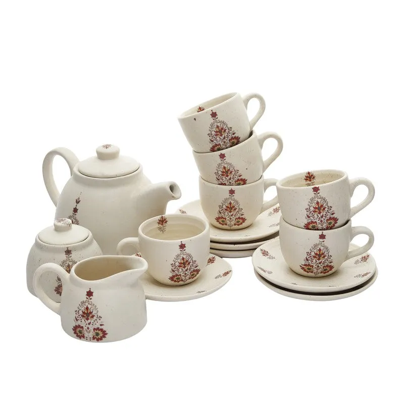Mudleaf Stoneware Tea Pot Set - Fifteen Piece Set media 4