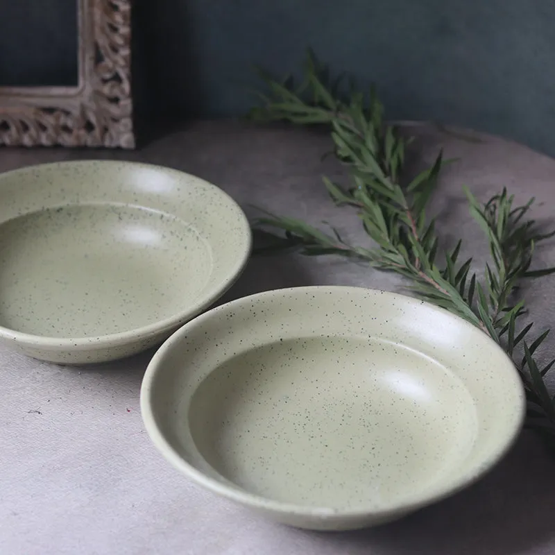 Eriginia Ceramic Pasta Plate - Olive Green media 3